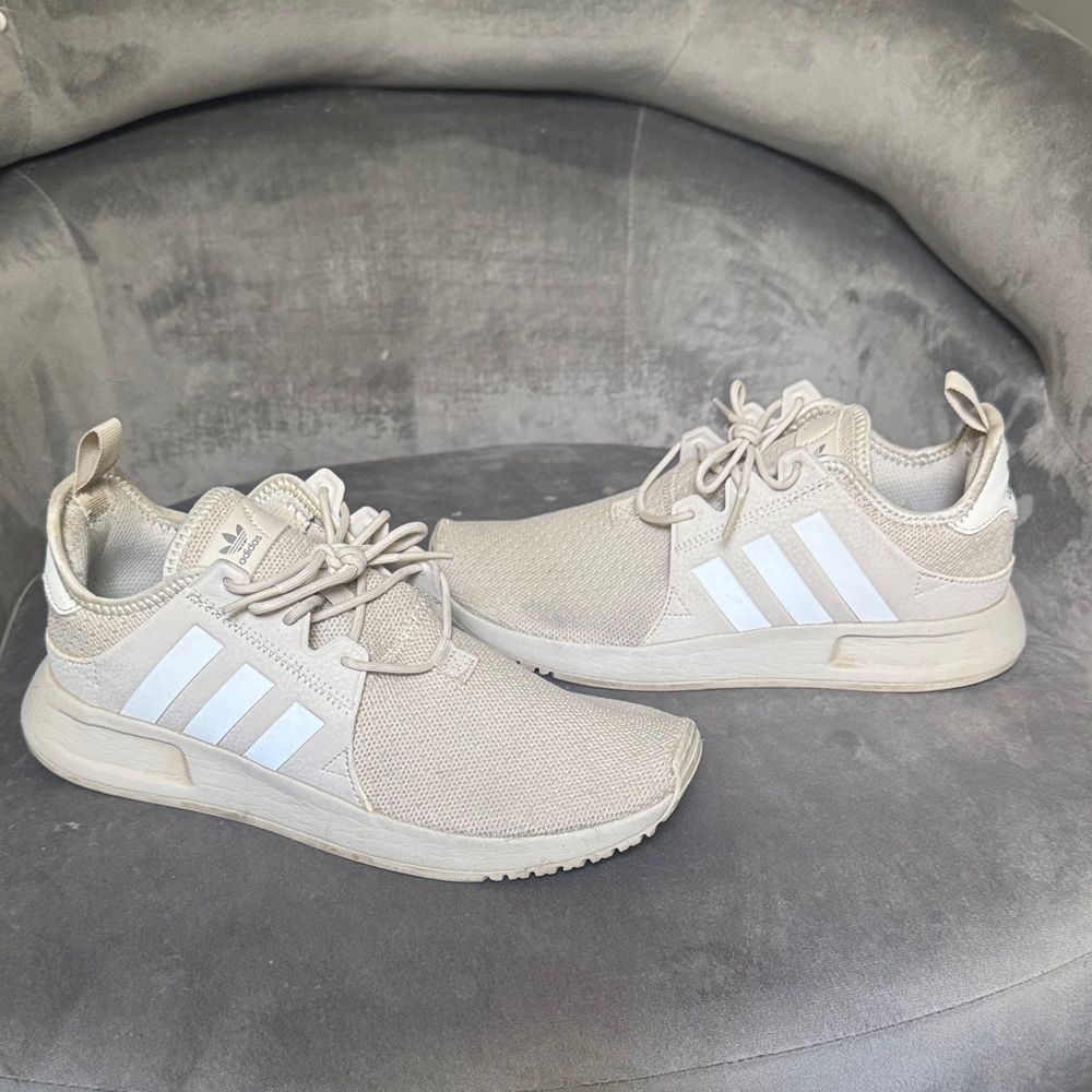 Adidas Light Tan Sneakers with White Accents